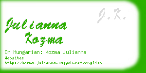 julianna kozma business card